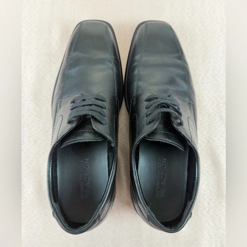 Kenneth Cole Reaction Stand Out Black Leather‎ Oxford Men’s Dress Shoes Size 8.5